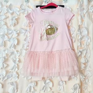 Bonnie Jean, Football, Tutus and Touchdowns outfit, 4T, Pink, Gold, Striped